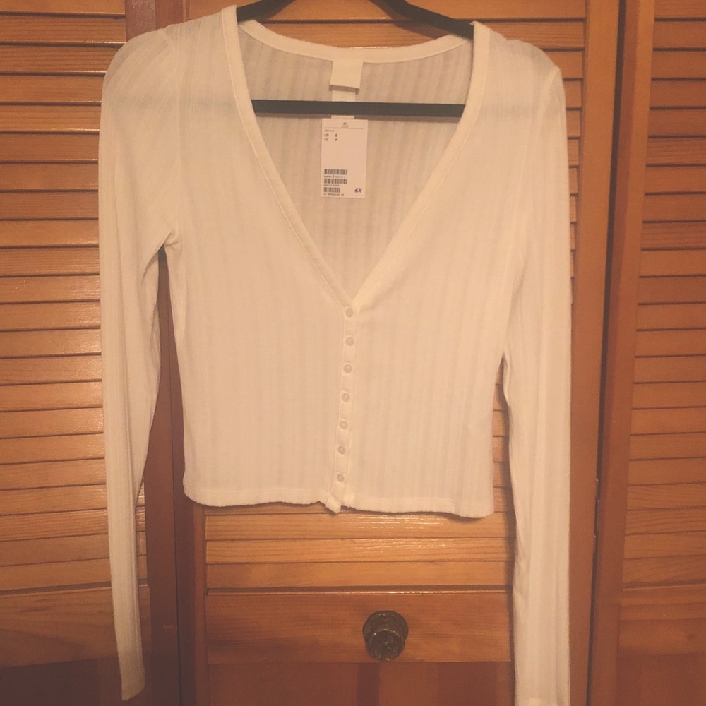 Rib knit cardigan